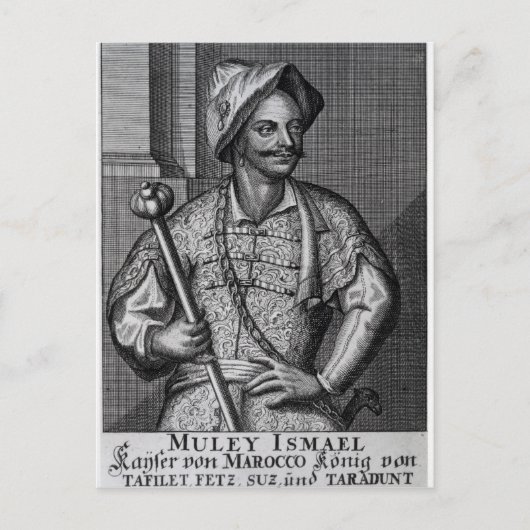 Moulay Ismail Ibn Sharif, 1719 Postkarte (Vorderseite)