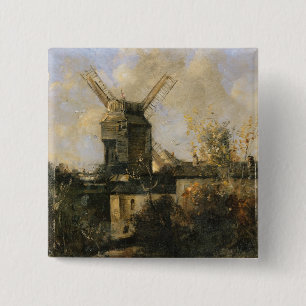 Moulin de la Galette, Montmartre, 1861 Button