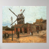 Moulin de la Galette von Vincent van Gogh, Windmil Poster (Vorne)