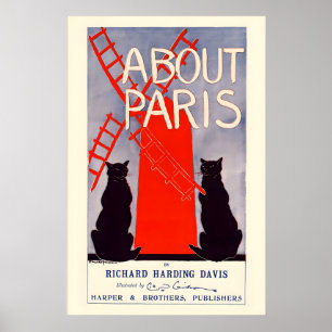 Moulin Rouge Paris Schwarze Katzen Richard Harding Poster