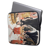 Moulin rouge Stil, schwarz und gold, Reich Luxus Laptopschutzhülle (Vorderseite Links)