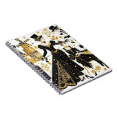 Moulin rouge Stil, schwarz und gold, Reich Luxus Notizblock (Rechte Seite)