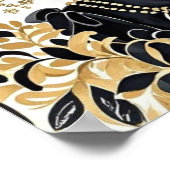 Moulin rouge Stil, schwarz und gold, Reich Luxus Poster (Ecke)