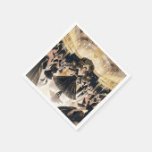 Moulin rouge Stil, schwarz und gold, Reich Luxus Serviette (Ecke)