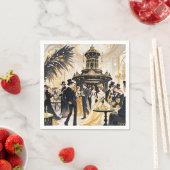 Moulin rouge Stil, schwarz und gold, Reich Luxus Serviette (Beispiel)