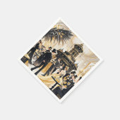 Moulin rouge Stil, schwarz und gold, Reich Luxus Serviette (Ecke)