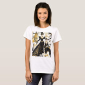 Moulin rouge Stil, schwarz und gold, Reich Luxus T-Shirt (Vorne ganz)