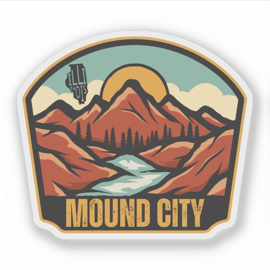 Mound City, Illinois Aufkleber (Vorderseite)