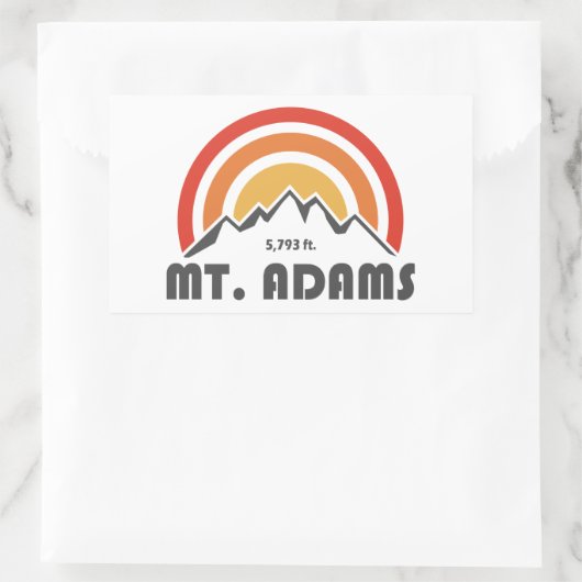 Mount Adams New Hampshire Rechteckiger Aufkleber (Tasche)