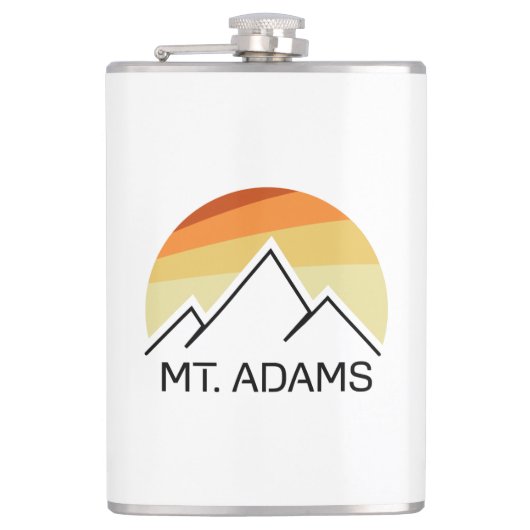 Mount Adams New Hampshire Retro Flachmann (Vorderseite)