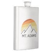 Mount Adams New Hampshire Retro Flachmann (Rechts)