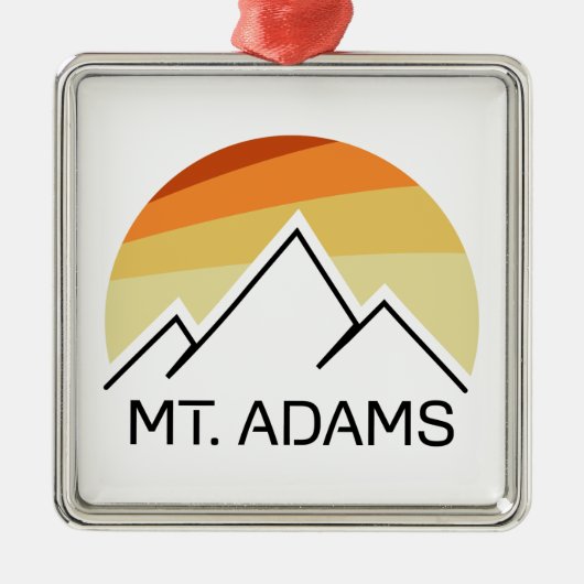 Mount Adams New Hampshire Retro Ornament Aus Metall (Vorne)