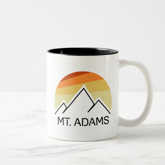 Mount Adams New Hampshire Retro Zweifarbige Tasse (Rechts)