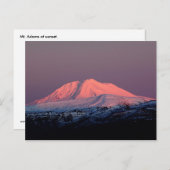 Mount Adams Snowy Peak bei Sonnenuntergang Postkar Postkarte (Vorne/Hinten)