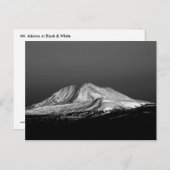 Mount Adams Snowy Peak in Monochrome Postkarte (Vorne/Hinten)