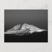 Mount Adams Snowy Peak in Monochrome Postkarte (Vorderseite)