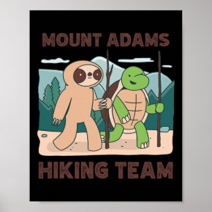Mount Adams Wanderteam Kletterexpedition Camping Poster