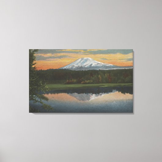 Mount Adams, Washington - Sicht auf den Berg Leinwanddruck (Vorderseite)