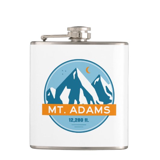 Mount Adams Washington Stars Moon Flachmann (Vorderseite)