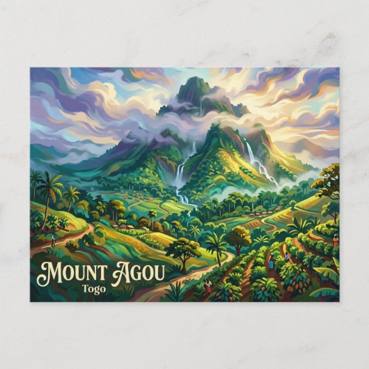 Mount Agou Togo Postkarte (Vorderseite)