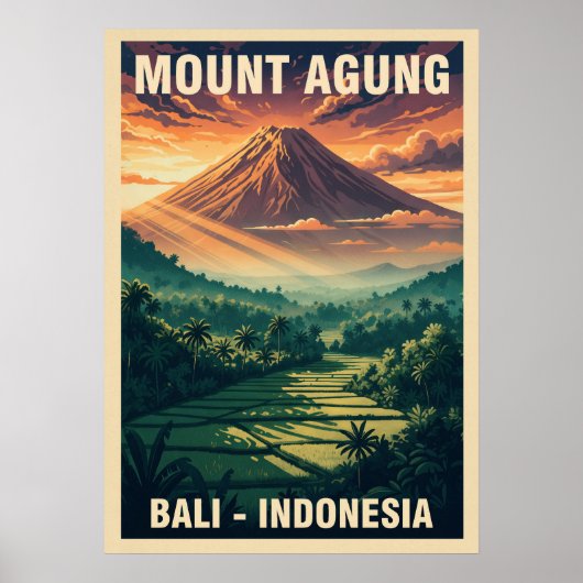 Mount Agung Bali Indonesia V04 Poster (Vorne)