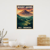 Mount Agung Bali Indonesia V04 Poster (Küche)