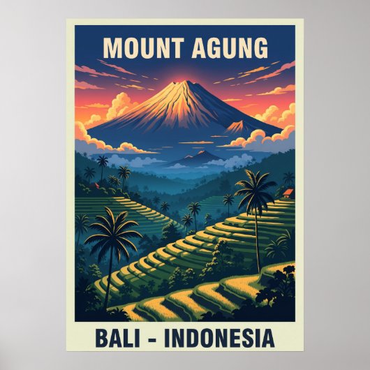 Mount Agung Bali Indonesien V03 Poster (Vorne)