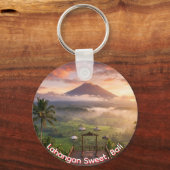 Mount Agung View Lahangan Sweet Bali Keychain Schlüsselanhänger (Rückseite)