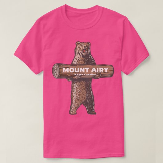Mount Airy North Carolina NC Growling Bear Vacatio T-Shirt (Design vorne)