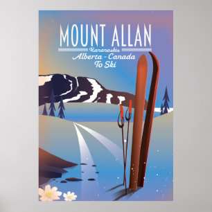 Mount Allan, Kananaskis, Alberta, Kanadas Ski Poster
