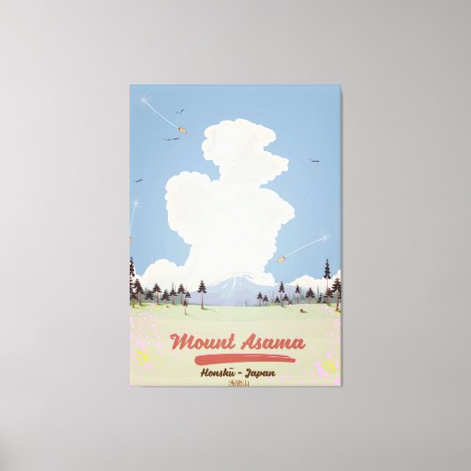 Mount Asama Honshū. Leinwanddruck (Vorderseite)