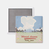 Mount Asama Honshū. Magnet (Vorderseite/Rückseite)