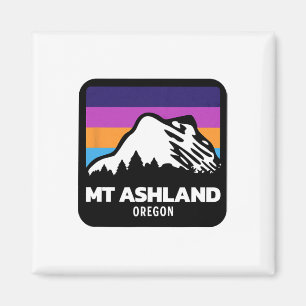 Mount Ashland Oregon Ski Snowboarden Familie Magnet