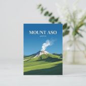 Mount Aso Japan Postkarte (Stehend Vorderseite)