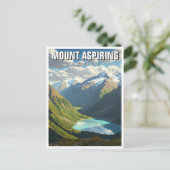 Mount Aspiring Nationalpark Neuseeland Reisen Postkarte (Stehend Vorderseite)
