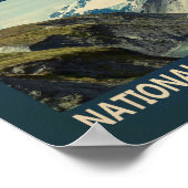 Mount Aspiring Nationalpark Neuseeland Vintag Poster (Ecke)