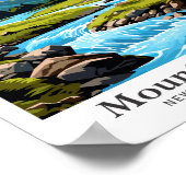 Mount Aspiring New Zealand Reisevorführung Poster (Ecke)