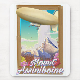 Mount Assiniboine Blimp Urlaubsposter Mousepad