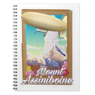 Mount Assiniboine Blimp Urlaubsposter Notizblock