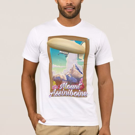 Mount Assiniboine Blimp Urlaubsposter T-Shirt (Vorderseite)