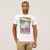 Mount Assiniboine Blimp Urlaubsposter T-Shirt (Vorne ganz)