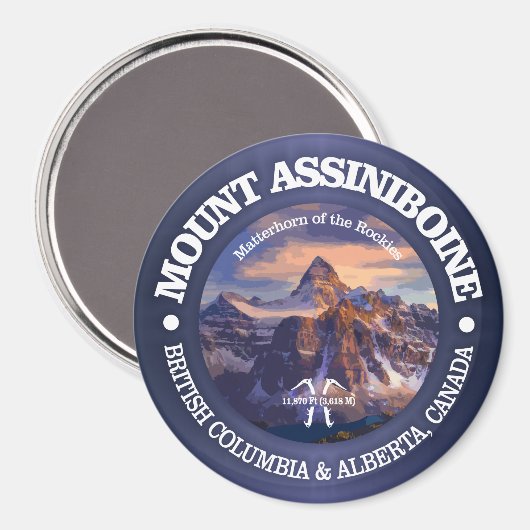 Mount Assiniboine Magnet (Vorderseite/Rückseite)