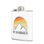 Mount Athabasca Alberta Retro Flachmann (Links)