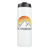 Mount Athabasca Alberta Retro Thermosbecher (Vorderseite)