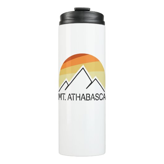 Mount Athabasca Alberta Retro Thermosbecher (Vorderseite)