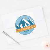 Mount Athabasca Sterne Mond Quadratischer Aufkleber (Umschlag)