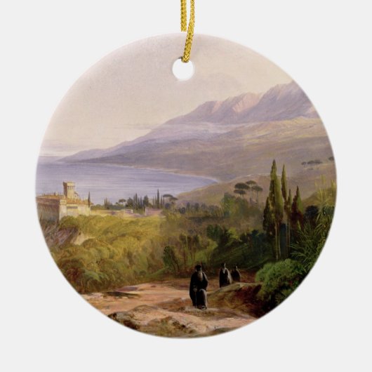 Mount Athos und das Kloster von Stavroniketes, 18 Keramik Ornament (Vorne)