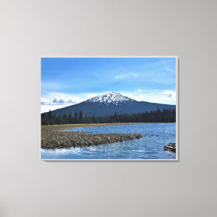 Mount Bachelor am Hosmer Lake, OR Leinwanddruck