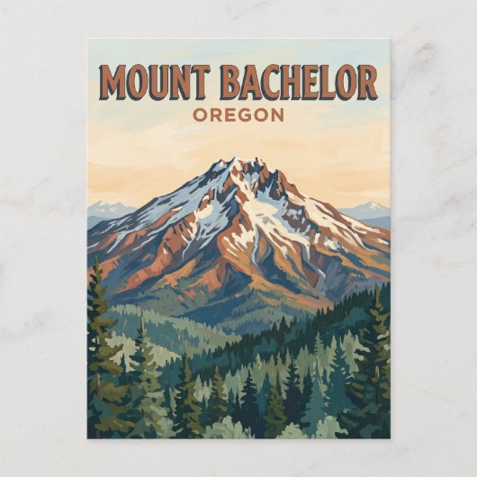Mount Bachelor Oregon Postkarte (Vorderseite)