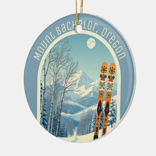 Mount Bachelor Oregon ski souvenir  Keramik Ornament (Links)